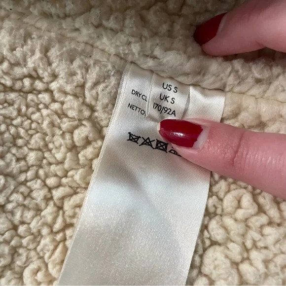 Free People We the Free Woodland Plaid Jacket Lilac Grey Size Small Sherpa - Picture 5 of 13